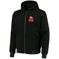 thumbnail image 2 of Men's Dunbrooke Black Cleveland Browns Craftsman Thermal-Lined Full-Zip Hoodie, 2 of 4