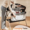 thumbnail image 6 of Babyeap Baby Changing Table with Wheels, Portable Foldable Diaper Changing Station with Adjustable Height & Waterproof Pad, Nursery Organizer Storage for Newborn & Infant, 6 of 14