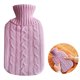thumbnail image 4 of Botella Caliente Goma Botella Caliente PVC Funda Tela Punto Funda Tela Piel Conejo Imitación Calentador Manos Funda para Botella Caliente (rosa) Rosa, 4 of 9