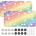 thumbnail image 2 of Rainbow Stripes License Plates Front License Plate Covers Metal Car Tag for Automotive Cars Bikes Decorative Plaque 1PC 6 x 12 Inch, 2 of 6