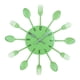 thumbnail image 4 of Reloj de pared creativo, de montaje en pared, moderno, silencioso, sencillo, de metal y cuarzo. verde, 4 of 9