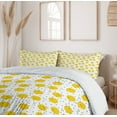 thumbnail image 6 of Ambesonne Yellow and White Duvet Cover Sets, Big Circles, 2-Queen, Marigold and Black, 6 of 7