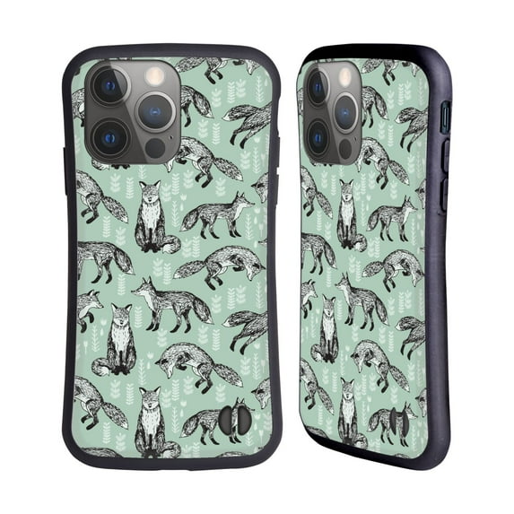 Head Case Designs Officially Licensed Andrea Lauren Design Animals Fox Hybrid Case Compatible with Apple iPhone 14 Pro