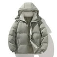 thumbnail image 2 of Men's Winter Padded Coat Solid Color Plus Size Thick Loose Coat, 2 of 4