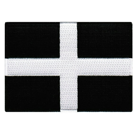 Cornwall Flag Embroidered Iron-on Patch