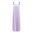 thumbnail image 4 of WILLBEST Robes du Dimanche pour Femmes Robe Maxi Contrastée Bretelles Spaghetti Tenues d'Été Voyage Sans Manches Longues Robes, 4 of 5