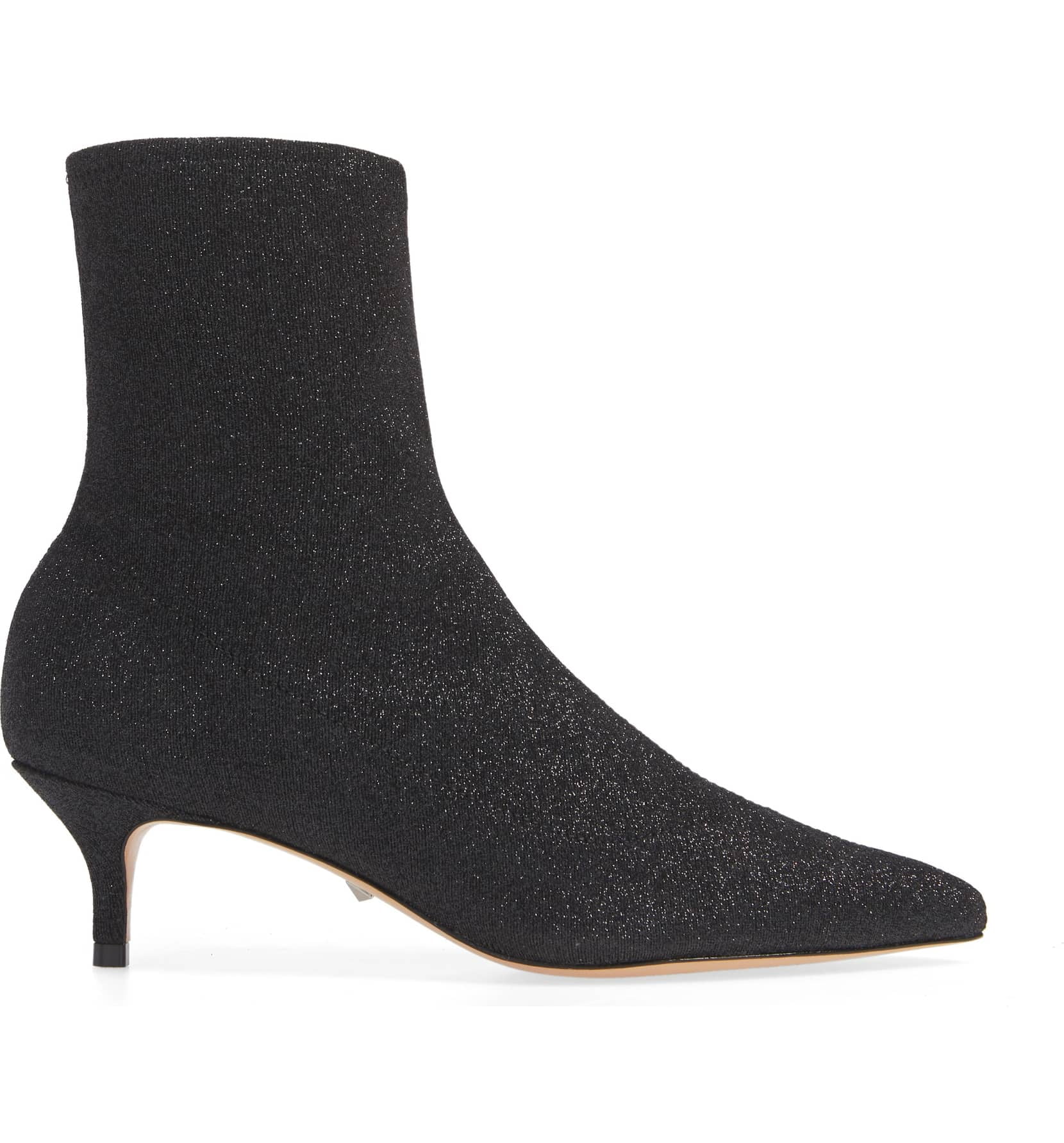 pointed toe kitten heel booties