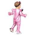 thumbnail image 2 of Miaeowve Toddler Baby Girls Metallic Romper Long Sleeve Ruffled Bodysuit Sparkly Birthday Party Outfit Pink 12-18M, 2 of 7