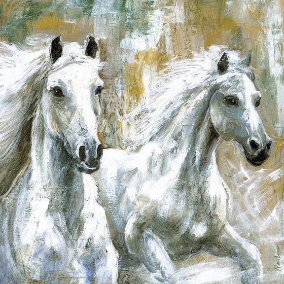"Wild Horses" Painting Print on Wrapped Canvas