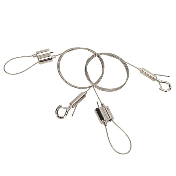 Cable para colgar cuadros con lazo, 2 piezas de alambre para colgar cuadros Kit de cables para colgar espejos Cable ajustable para colgar cuadros con gancho Estándares líderes en la industria