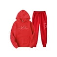 thumbnail image 1 of Innerwin Ensembles de Survêtements à Manches Longues pour Femmes Deux Pièces Tenues de Sport à Capuche Ensemble de Survêtement à Pied Resserré Rouge A TG, 1 of 2