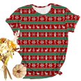 thumbnail image 3 of Patlollav Christmas Tops for Women,Ladies Short Sleeve T-Shirt Shirt, 3 of 6