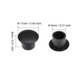 thumbnail image 4 of Uxcell 8mm Dia Black Plastic Locking Hole Plug Button Top Flush Type Screw Cap Cover 50 Pack, 4 of 5