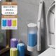 thumbnail image 1 of Disposable no-drilling long handle toilet brush, household sterile cleaning brush. White brush + 36 mixed fragrance brush heads, shopkeeper recommended., 1 of 5