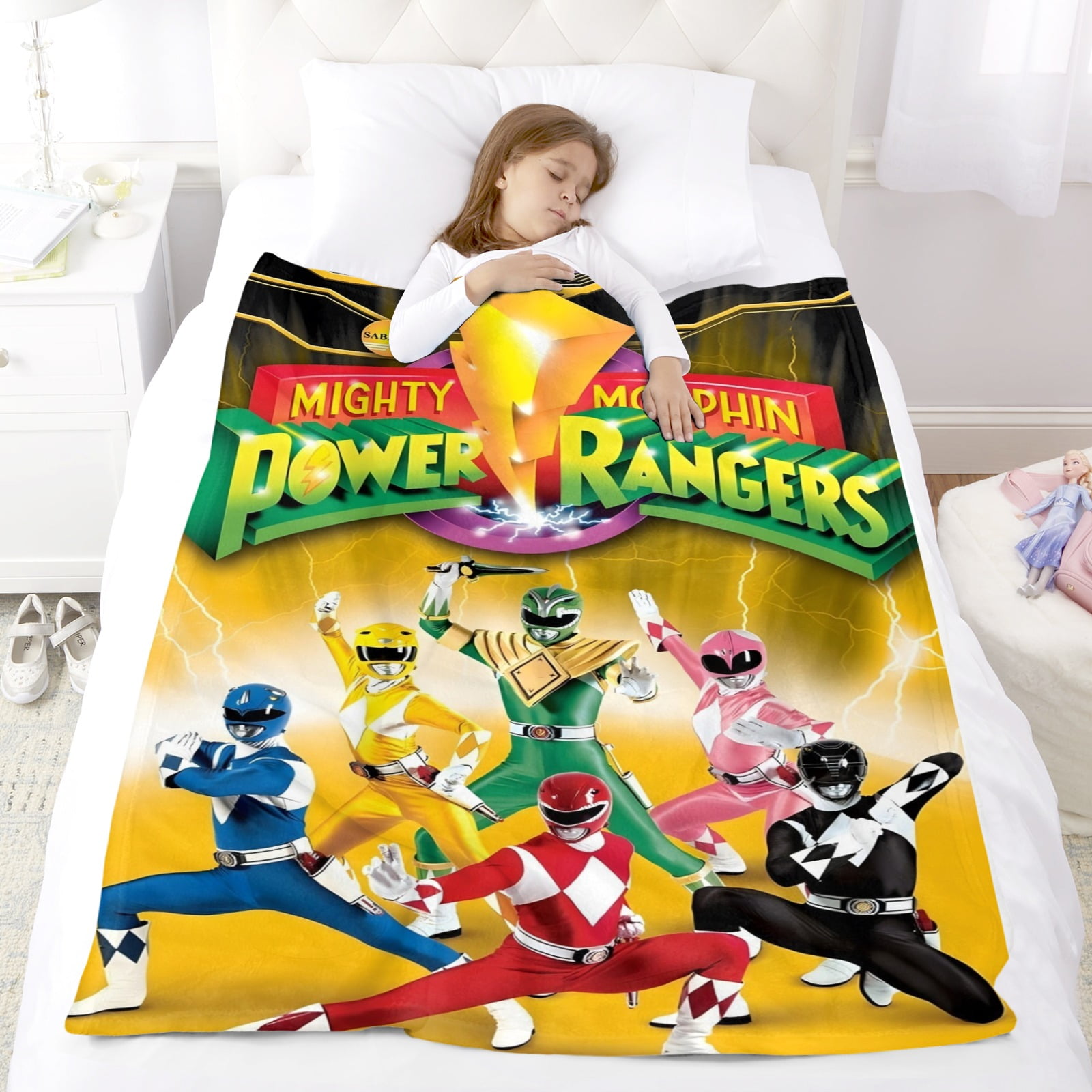 Mighty Morphin Power Rangers Throw Blanket for Kids and Adults Soft and Cozy Blankets Gifts 50x60 Inch