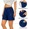 thumbnail image 5 of Little Donkey Andy Women's Quick Dry Lightweight Stretch Shorts Outdoor Short Active Hiking Navy Blue XS, 5 of 7