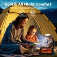 thumbnail image 4 of Camping Fan with LED Lantern, 20000mAh Portable Rechargeable Outdoor Fan, Hanging Tent Fan with 12H Timer, Silent Battery Operated Fan for Camping, Travel, Fishing, Picnic, Beach, 4 of 6