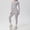 Two piece set-Gray, variant on 2-Piece Lounge Set Women's Solid Color Fitness Zipper Jacket Tight High Waist Hip Lifting Yoga Pants Outdoor Running Sports Set Blue M