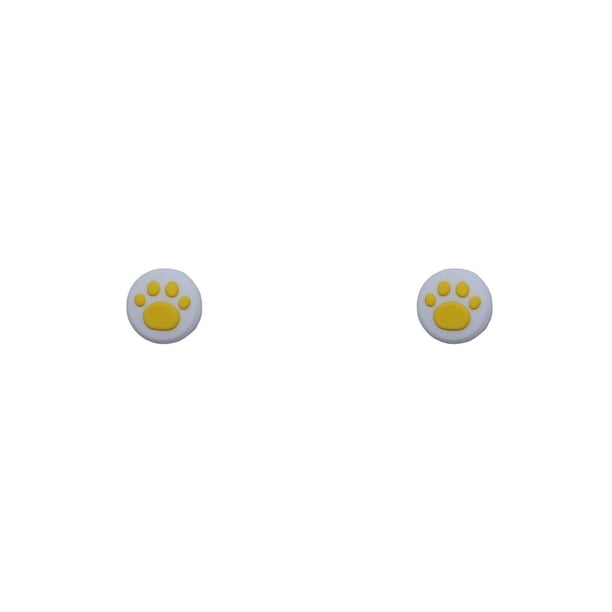 Tholdsy Grips Caps Cómodo antideslizante Thumbstick Cover Controller Accesorios Suministros de videojuegos para doméstico amarillo amarillo sobre blanco 2piezas
