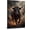 Frame-style, variant on Charging Black Bull Wall Art Powerful Animal Canvas Print Office Painting
