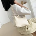 thumbnail image 3 of Simple Elegant Women Small Shoulder Bag Pure Color Sling Handbags (Beige), 3 of 8