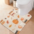 thumbnail image 2 of Yayeee Bath Rug for Bathroom Floor Non Slip Rectangle Fluffy Soft Absorbent Mat, 16"x24", Beige Fall Acorns Pattern, 2 of 7