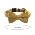 thumbnail image 6 of sunsanly Pet Collar with Copper Bell Comfortable Safe for Skin Fur Solid Color Bow Flannel Collar Anti-Suffocation Buckle Practical Dog Cat Supplies, 6 of 8