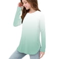 thumbnail image 7 of KyCheLot Girls Long Sleeve Tee Shirts Gradient Color Print Crewneck Loose Side Split Casual Tunic Tops 3-12 Years, 7 of 7