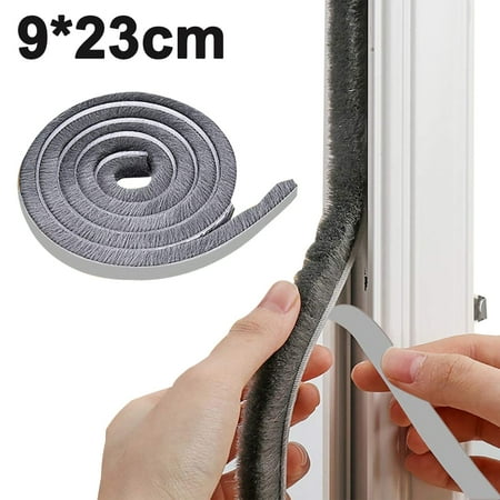 

Self Adhesive Weather Stripping Brush Seal Strip Weatherstrip Windows Bottom and Frame Insulation Door Draft Stopper for Soundproofing Windproof Dustproof