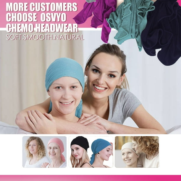 OSVYO Bamboo Chemo Headwear for Women - Hair Loss, Cancer - 4 Slip-on Headgear osvyo Chemo Headscarf for Women Hair Loss - Cancer Slip On  main image 4