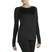ClimateRight by Cuddl Duds Women's Warm Plush Warmth Crew Neck Base Layer Thermal Top, Sizes XS to 4X