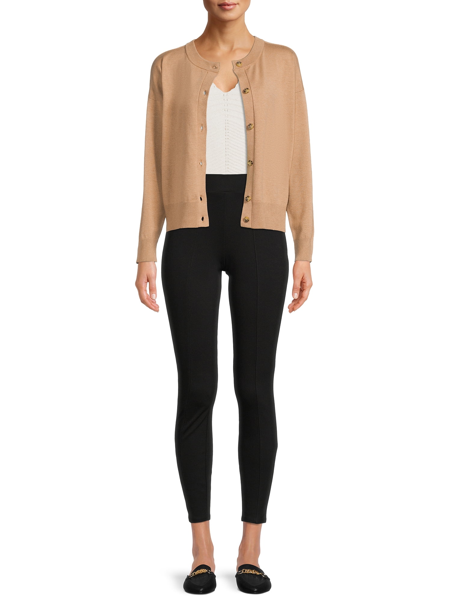 Time and Tru Women's Button Front Cardigan Sweater