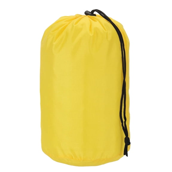 Uxcell Stuff Sack, Nylon Waterproof Storage Sacks Portable Drawstring Dry Stuff Bag Gear Organization with Toggle, 7x13Inch Fit for Backpacking Camping Traveling Hiking(Yellow)