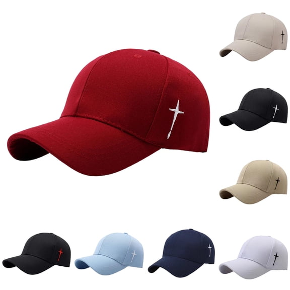 XIAOCHA Men's Embroidered Baseball Cap Adjustable Rodeo Dad Hat Farm Snapback Hat,Red