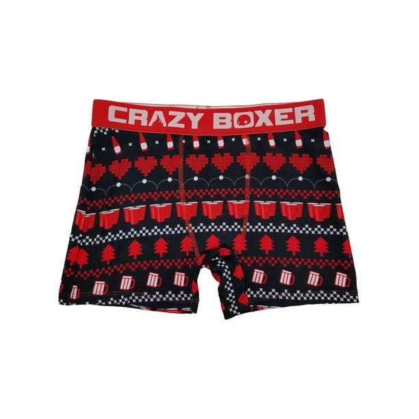 Crazy Boxer Mens Christmas Party Red Solo Cup Novelty Underwear Boxer