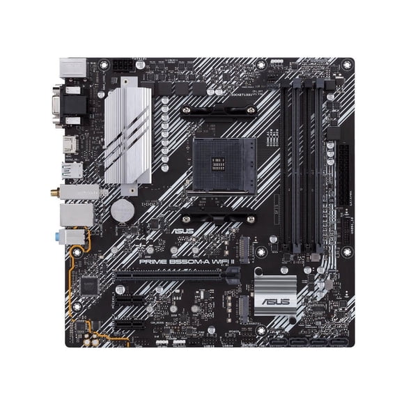 Asus Prime B550M-A WIFI II Desktop Motherboard - AMD B550 Chipset - Socket AM4 - Micro ATX (primeb550m-awifiii)