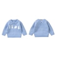 thumbnail image 4 of Okbabeha Toddler Baby Girls Easter Outfit Long Sleeve Bunny Crewneck Sweater Infant Cute Knitted Top, 4 of 8