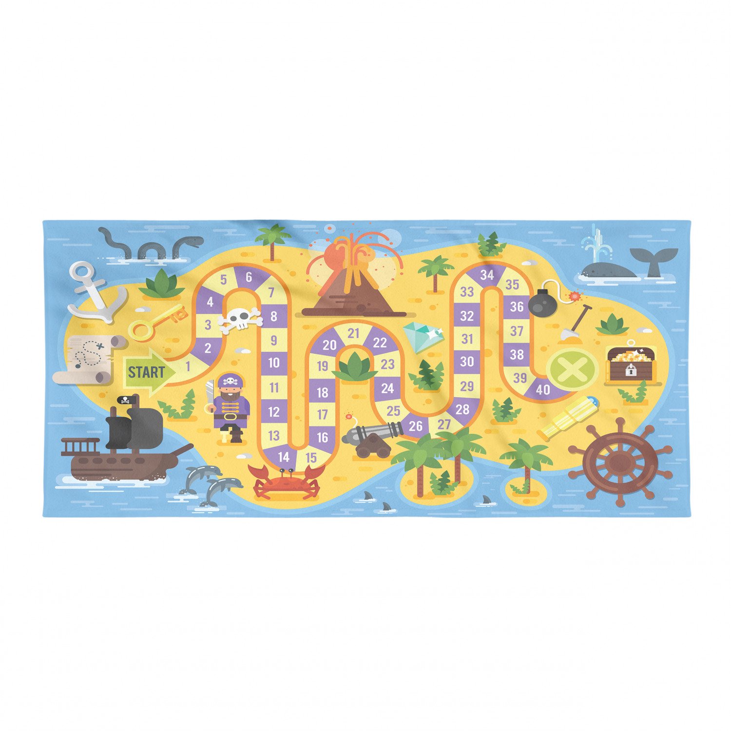 Cartoon Hiking Map