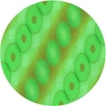 thumbnail image 1 of Ahgly Tapis Rond Lavable en Machine Intérieur Transitionnel Vert Néon, 3 Pieds Rond, 1 of 7