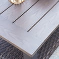 thumbnail image 4 of Grand Patio Outdoor Wicker Coffee Table, Patio Coffee Table Rectangle Center Table Side Table w/ Aluminum Steel Frame, Brown, 4 of 7