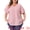 Pink, variant on DARING DIVA Women's Plus V Neck Short Sleeve Textured Tops 1X Black