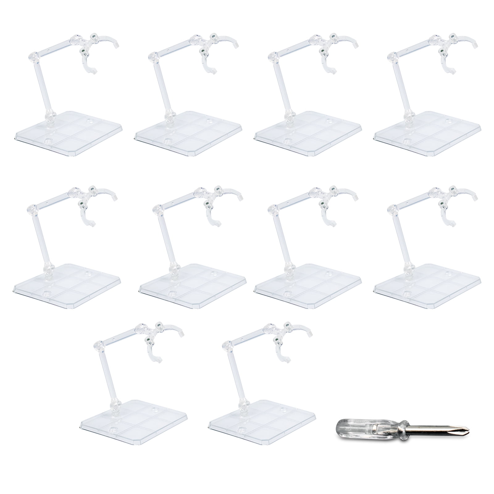 Saking Action Figure Stand,10 Pcs Transparent Assembly Action Holder