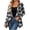 Black, variant on Women Buffalo Plaid Open Front Blazer Asymmetric Draped Waterfall Hem Long Sleeve Side Pocket Loose Fit Casual Layering Outer Jacket