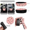 thumbnail image 7 of Uorisanigo Cartoon Strawberry Car Seat Covers Set for Women,Auto Seat Cover Includes Steering Wheel Wrap Seat Belt Pad Car Storage Bag Coasters Rearview Mirror Cover Keychain,15 pcs Set, 7 of 7