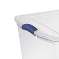 thumbnail image 5 of (2 pack) 105 Quart Latch Box, Clear Plastic Storage Bin with Clear Lid, Blue Latch, 5 of 5