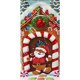 thumbnail image 1 of Decoración de la portada de la puerta de Navidad, tapa de la puerta de Navidad colgante de poliéster, banner de fondo de Santa de Navidad para la puerta del hogar decoración navideña (estilo 2), 1 of 3