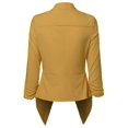 thumbnail image 3 of FashionOutfit Women's Solid Lightweight Open Front Shirring Sleeve Blazer, 3 of 5