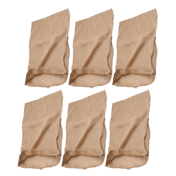 LIFKOME 6pcs Portable Food Bags Burlap Sack For Kids Activities Outdoor Solution