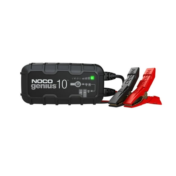 Noco Battery Charger GENIUS10 For 6 Volt And 12 Volt Batteries; 120 To 240 Volt AC/50 To 60 Hz; 9 Step Fully Automatic; 10 Amp Charging Current 6 Volt And 12 Volt