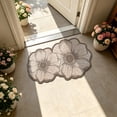 thumbnail image 4 of Floral Diatomaceous Earth Bath Mat, Quick Dry Bathroom Rug, 16 x 24 Inch French Floral Floor Mat for Shower Sink Vanity and Entryway, Absorbent Layered Surface with Scalloped Outline, 4 of 8